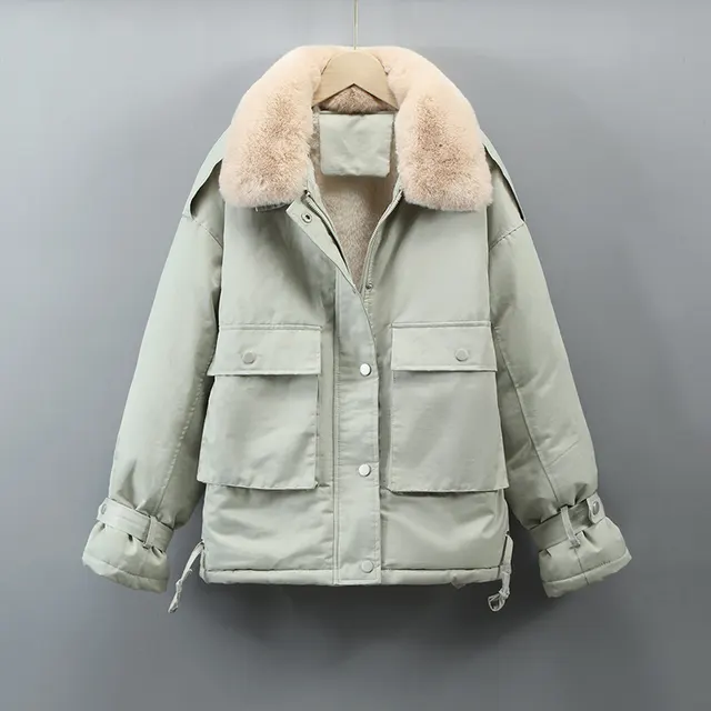Korean Women's Casual Short Down Padded Jacket Green - Shop at LoveMi