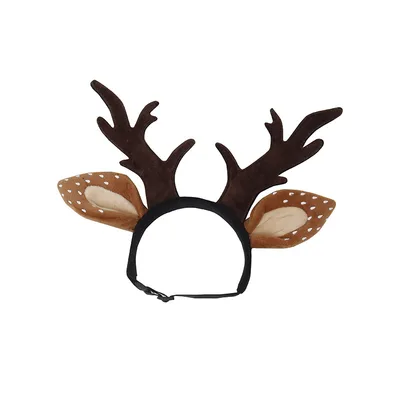 Cute Plush Pet Christmas Antler Headband Yellow - Shop at LoveMi