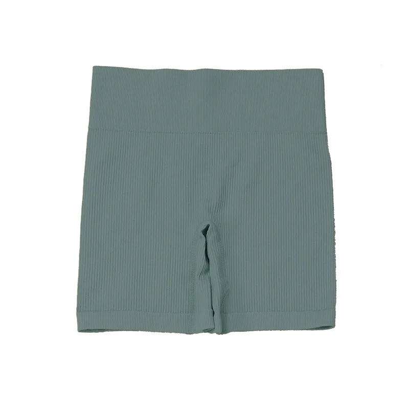 Pure Color Yoga Shorts Plus High stretch Fitness Pants Blue - Shop at LoveMi