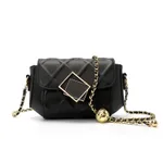 Cowhide Handbags Shoulder Messenger Small Golden Ball Bag - Gold