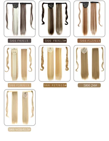 Chemical Fiber Invisible Velcro Ponytail High Temperature Wire Winding Ponytail F12613 - Shop at LoveMi
