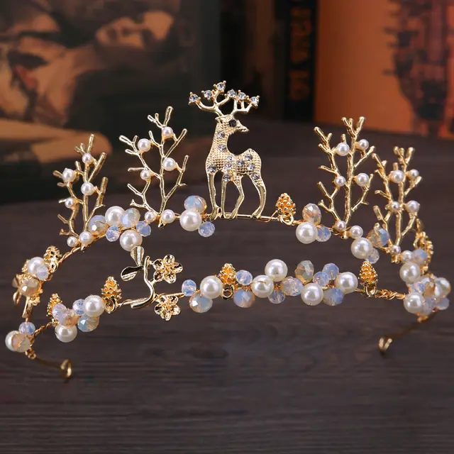 Fawn Crown Golden Animal Wedding Accessories Gold - Shop at LoveMi