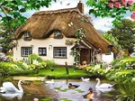 5d DIY Diamond Embroidery Gift Home House Painting Landscape - G