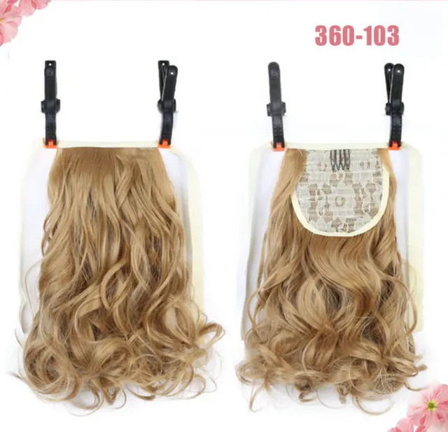 Lace Up Pear Flower Roll Big Wave Medium Length Short Ponytail - Shop at LoveMi