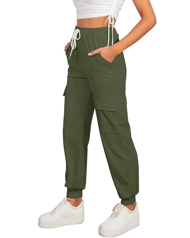 Women's Fashion Loose Casual Sports Overalls Army Green - Shop at LoveMi