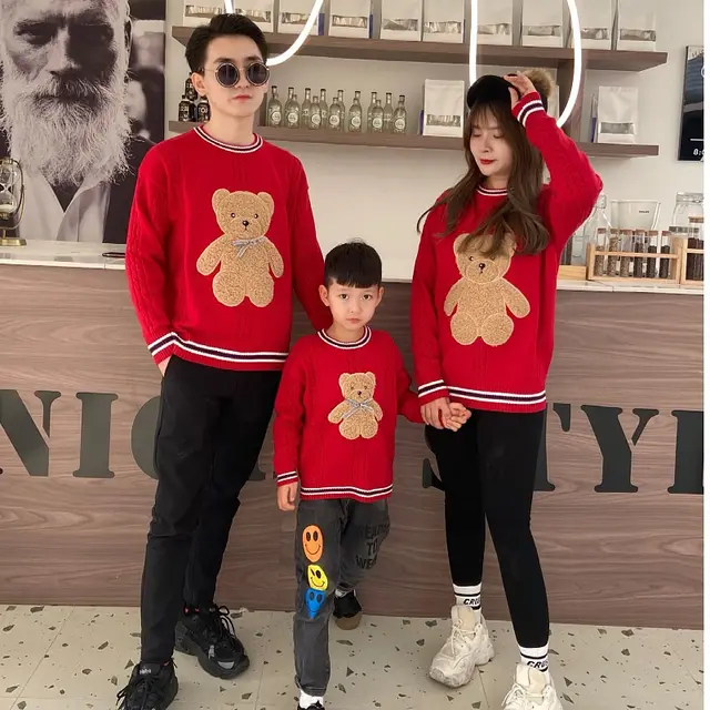 Romper New Year's Family Wear Sweater Family Wear Red Childrens Clothing - Shop at LoveMi