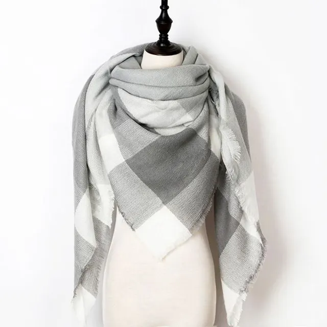 Autumn And Winter Imitation Cashmere Plus Double sided Colorful Plaid Khaki - Shop at LoveMi