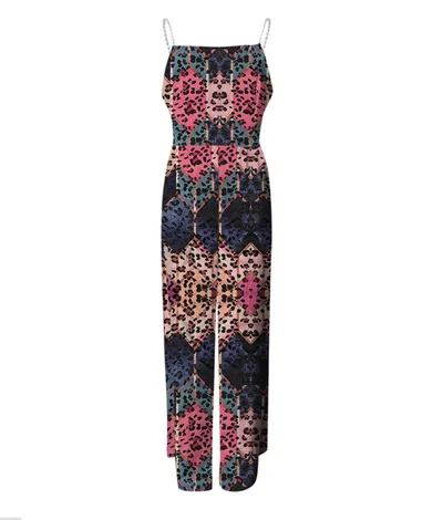 Sleeveless Top Pearl Sling Wide Leg Jumpsuit Color2 S - Shop at LoveMi