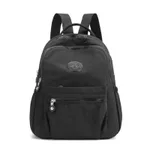 Ladies All-match Fashion Canvas School Bag Mommy Backpack - Black