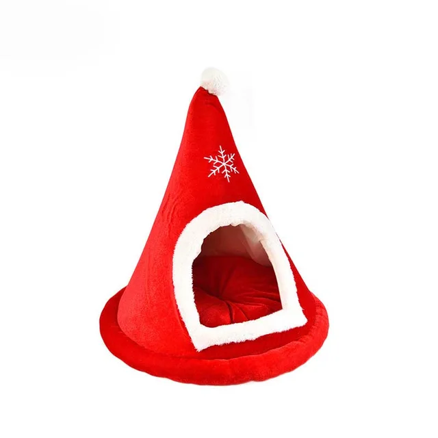 Warm Cotton Christmas Igloo Pet Nest Mat Hat House - Shop at LoveMi