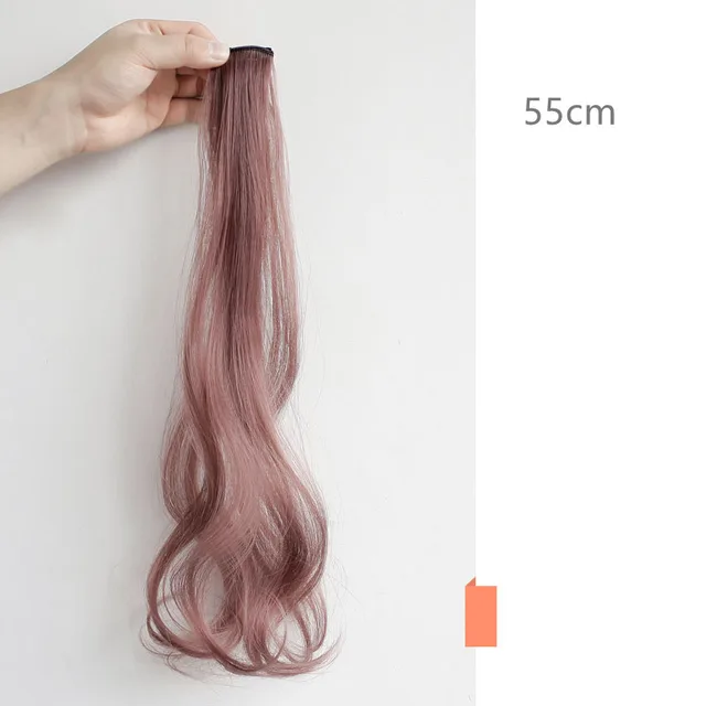 Color Wigs Female Long Hair Highlighting Gradient Invisible Curly Hair Thin Rattan - Shop at LoveMi
