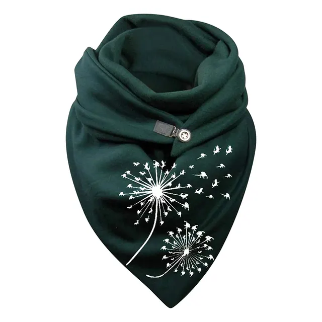 Fashion Plush Butterfly Dandelion Eagle Owl Print Long Button Bib Green - Shop at LoveMi