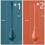 Household Brush Wall-mounted Long-handled Silicone Toilet Brush - 9Set