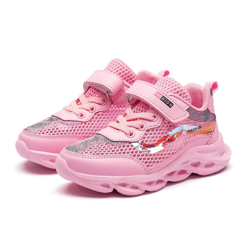 Three layer mesh girls sneakers Pink - Shop at LoveMi