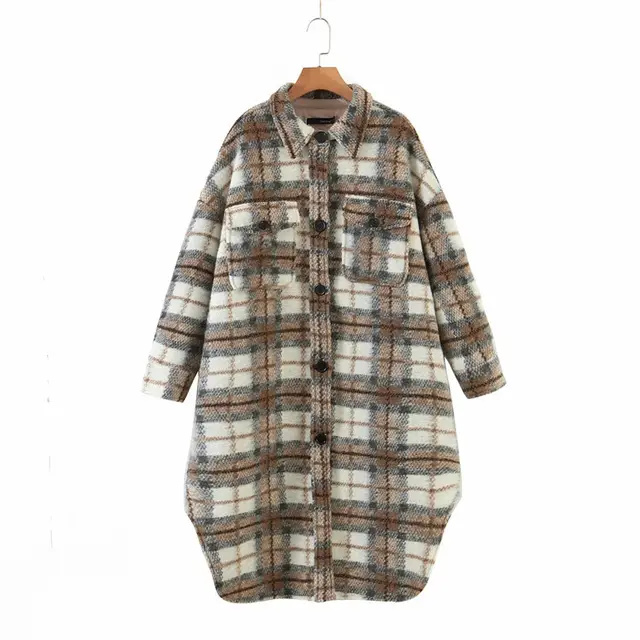 Casual Simple Lengthened Cotton Coat Khaki - Shop at LoveMi
