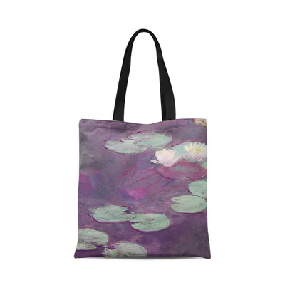Sunrise Impression Oil Painting Personality Artistic One shoulder Canvas Bag 15 Style Vertical Large - Shop at LoveMi