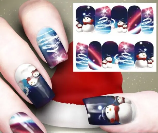 New Christmas Nail Art Watermark Ornament Sticker 8 Style - Shop at LoveMi