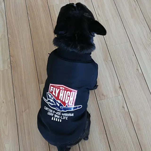 Jacket Cotton Plus Fleece Pet Sweater Black - Shop at LoveMi