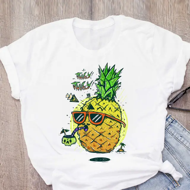 Letter Watermelon Simple Print Short sleeved Top - Shop at LoveMi