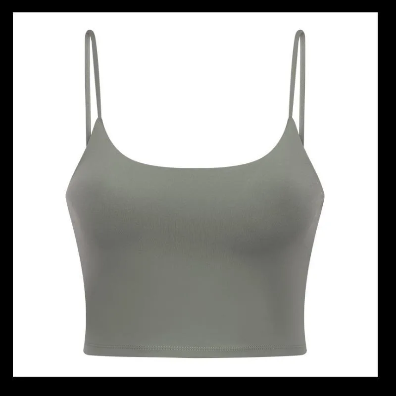 Women's Breathable And Quick drying Camisole With Chest Pad Turquoise - Shop at LoveMi