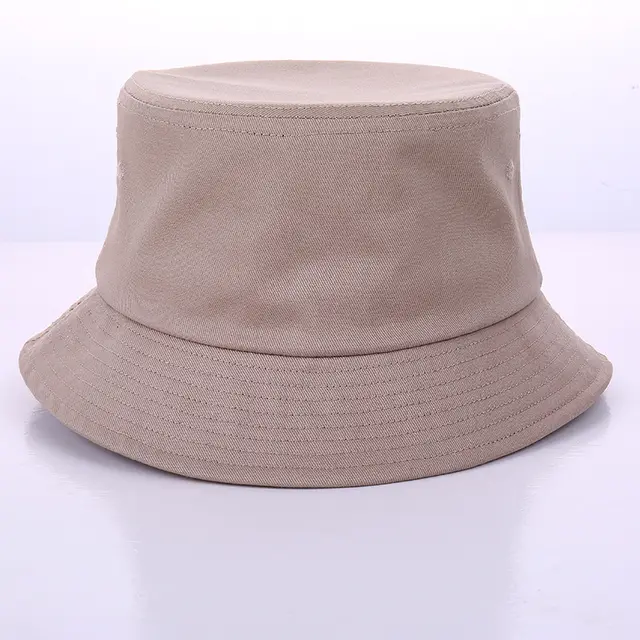 Embroidered Korean Casual Solid Color Sunhat Camel - Shop at LoveMi