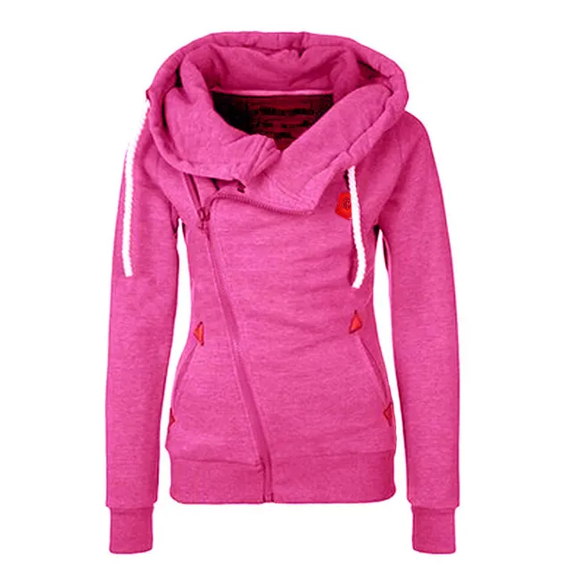 Cardigan Side Zipper Hooded Sweatshirt Jacket Crimson - Shop at LoveMi