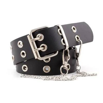 European And American Hot Models Personalized Fashion Chain Belt Black And Chain - Shop at LoveMi