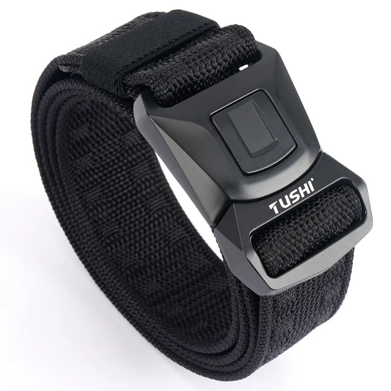 Quick Release Buckle Men's Tactical Belt - Black