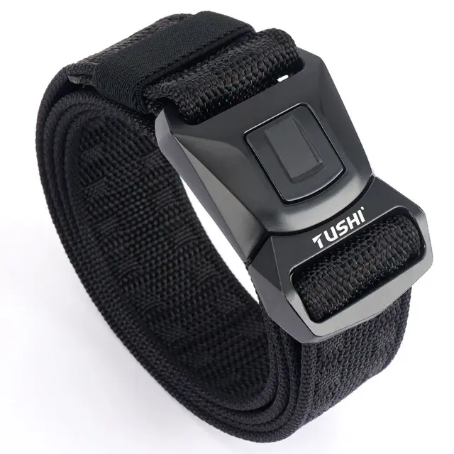Quick Release Buckle Men's Tactical Belt - Black