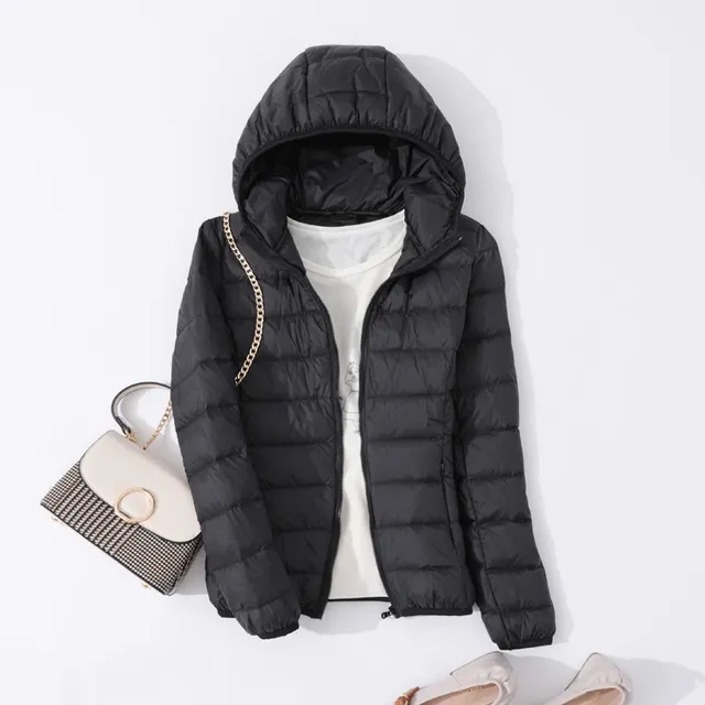 Slim Slimming Portable Short And Thin Down Jacket Women Black - Shop at LoveMi