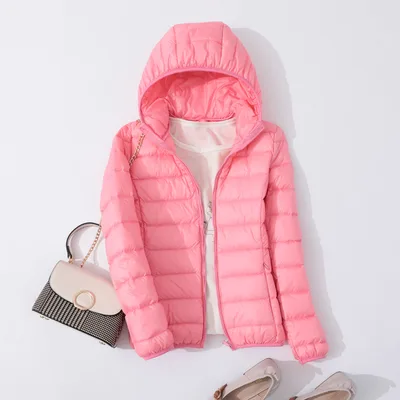 Slim Slimming Portable Short And Thin Down Jacket Women Tender Powder - Shop at LoveMi