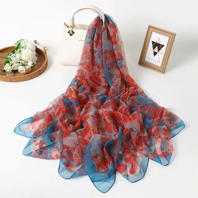 Yourou Yarn Silk Scarf Female Korean Version All match Photo Color - Shop at LoveMi