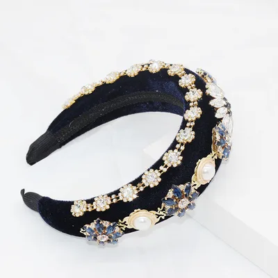 All match Hair Accessories Temperament Exaggerated Headband Blue - Shop at LoveMi