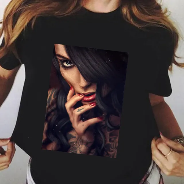 Summer Fashion Plus Size Black T shirt Short Sleeve Women 4 Style - Shop at LoveMi