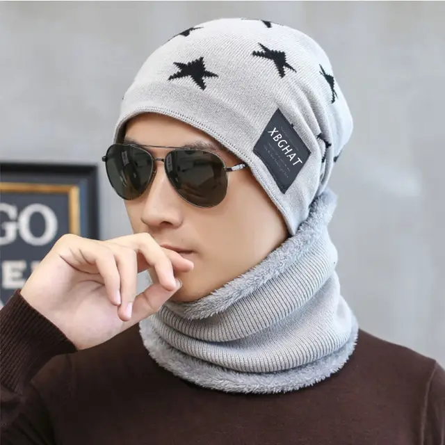 Five Pointed Star Woolen Hat Autumn And Winter Warm Knitted Parent Child Hat Adult Light Gray - Shop at LoveMi