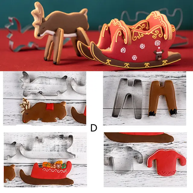 Christmas Biscuit Mold Baking Household Cartoon Three Dimensional Pressing Type - Shop at LoveMi