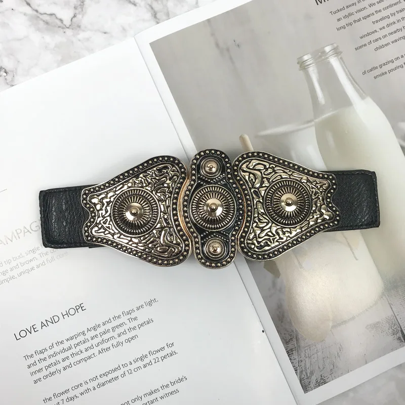 European And American Catwalk Dress Big Belt - Black - View 1