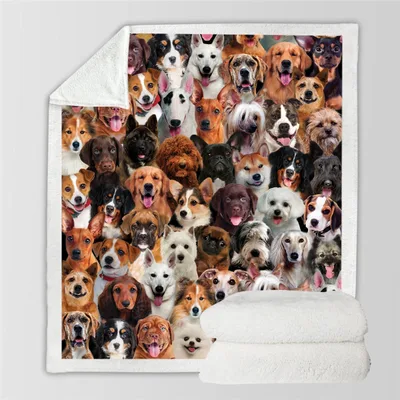 New Fashion Pet Dog Printed Flannel Blanket 34Style - Shop at LoveMi