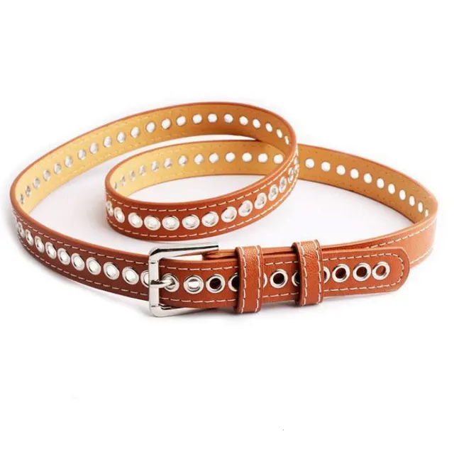 Women's All match Belt With Full hole Eye catching Decoration Camel - Shop at LoveMi