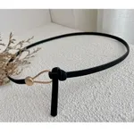 Black Pu Leather Drop Buckle