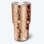 Stainless Steel Vacuum Insulation Car Ice Tyrant Cup - A Gold Leopard