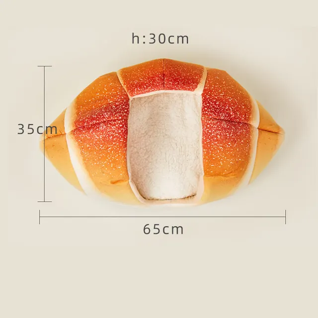 Two Civet Cat Litters Keep Warm In Winter Croissant Bread - Shop at LoveMi