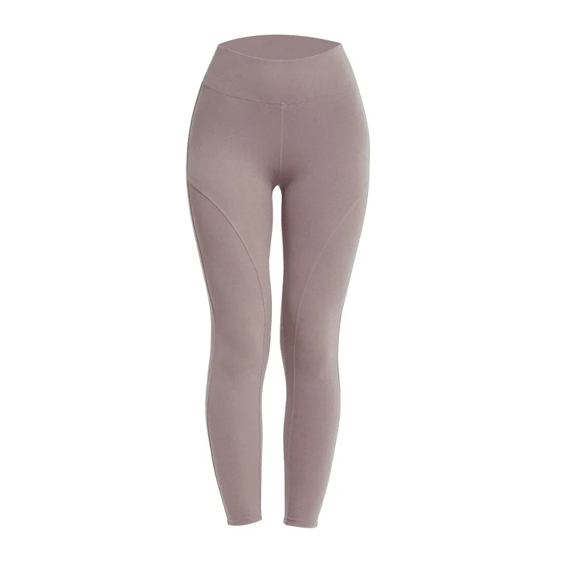High waisted Abdomen Running Stretch Breathable Yoga Pants Grey - Shop at LoveMi