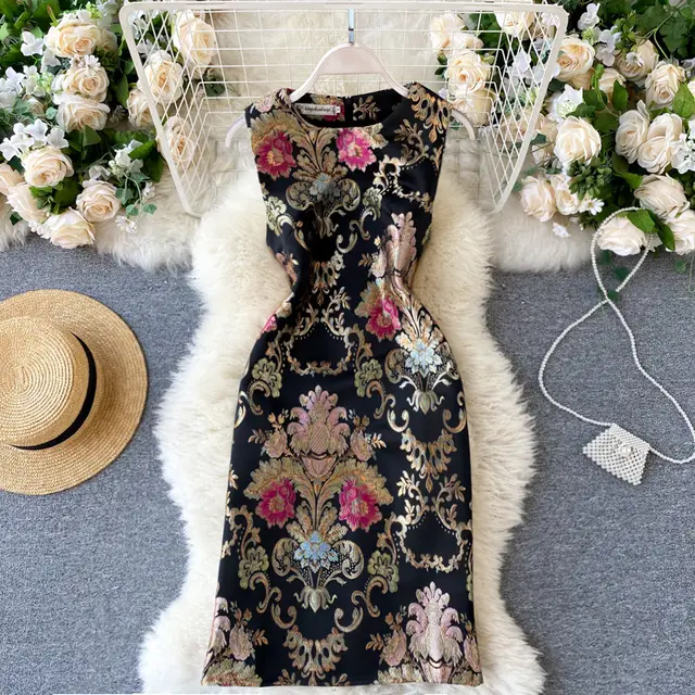 Autumn Temperament Slim Sleeveless Vest Skirt Black - Shop at LoveMi