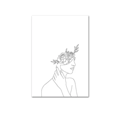 Abstract Botanical Canvas Drawing Style Home Decor - Shop at LoveMi