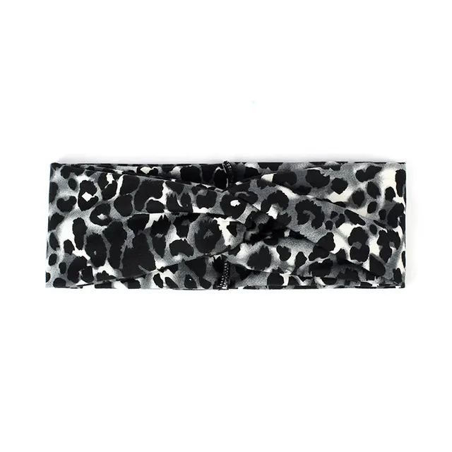Leopard Print Cross pull Headband With Wide Brim Black Leopard - Shop at LoveMi