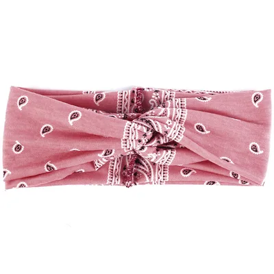 Leopard Print Cross pull Headband With Wide Brim Pink - Shop at LoveMi