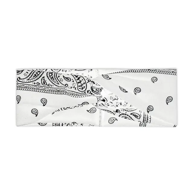 Leopard Print Cross pull Headband With Wide Brim White - Shop at LoveMi
