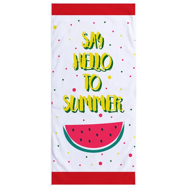 Rectangular Digital Printing Fruit Pattern Beach Towel Watermelon - Shop at LoveMi