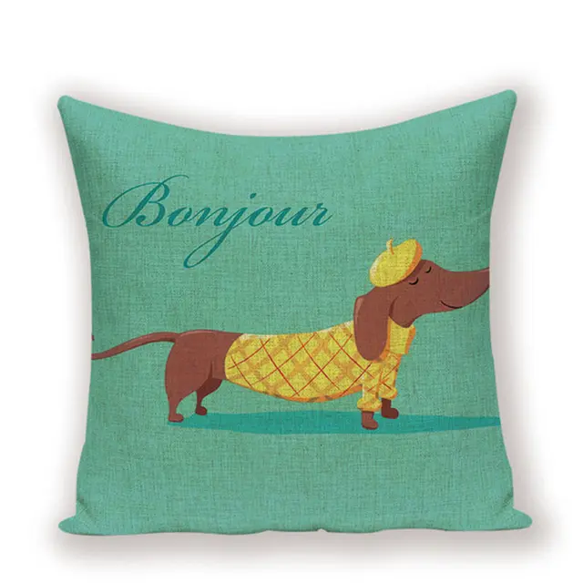 Dachshund Cushion Cover Fungus Sausage 1Style - Shop at LoveMi